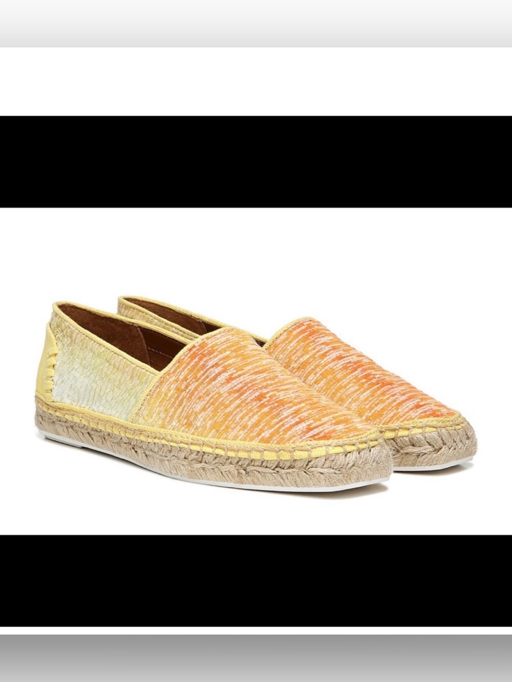 Franco Sarto Women’s Yellow L-Kenna 2 Slip on Espadrille Size 6.5 NEW